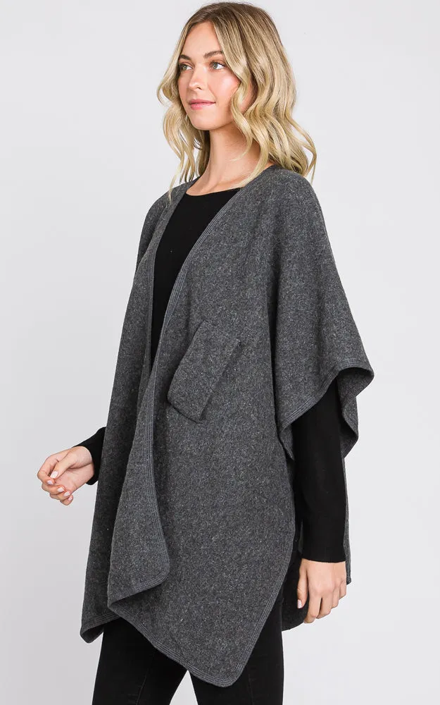 MS0338 Solid Color Interlocking Wrap Cover Up