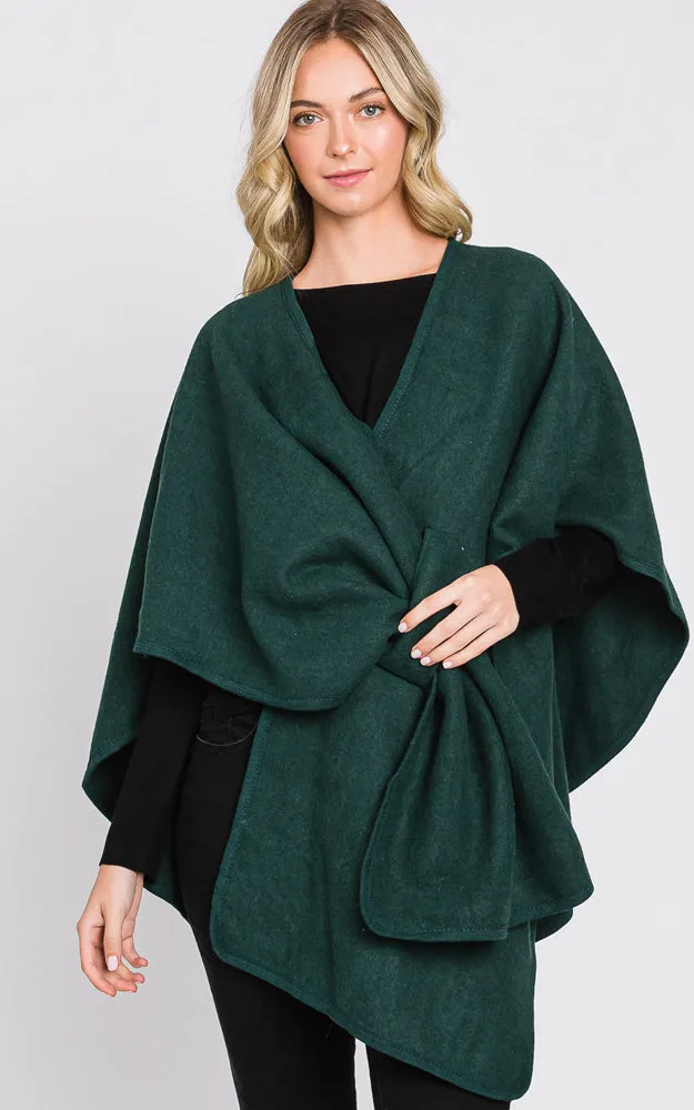 MS0338 Solid Color Interlocking Wrap Cover Up