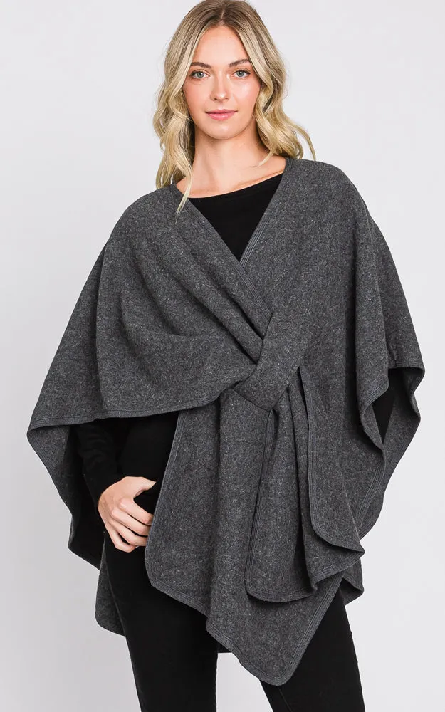 MS0338 Solid Color Interlocking Wrap Cover Up