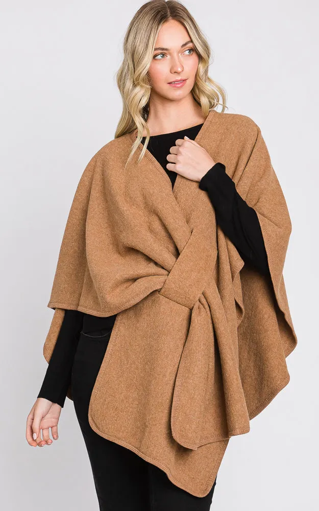 MS0338 Solid Color Interlocking Wrap Cover Up