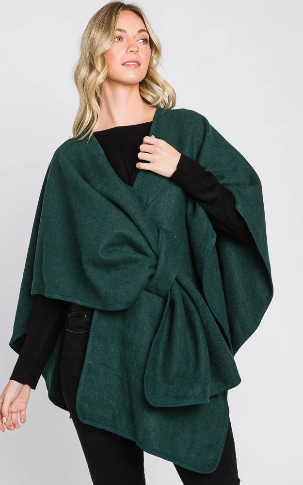 MS0338 Solid Color Interlocking Wrap Cover Up
