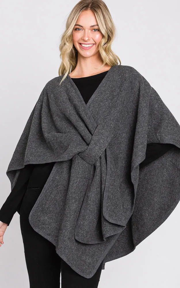 MS0338 Solid Color Interlocking Wrap Cover Up