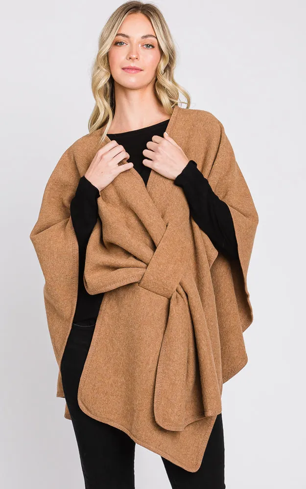 MS0338 Solid Color Interlocking Wrap Cover Up
