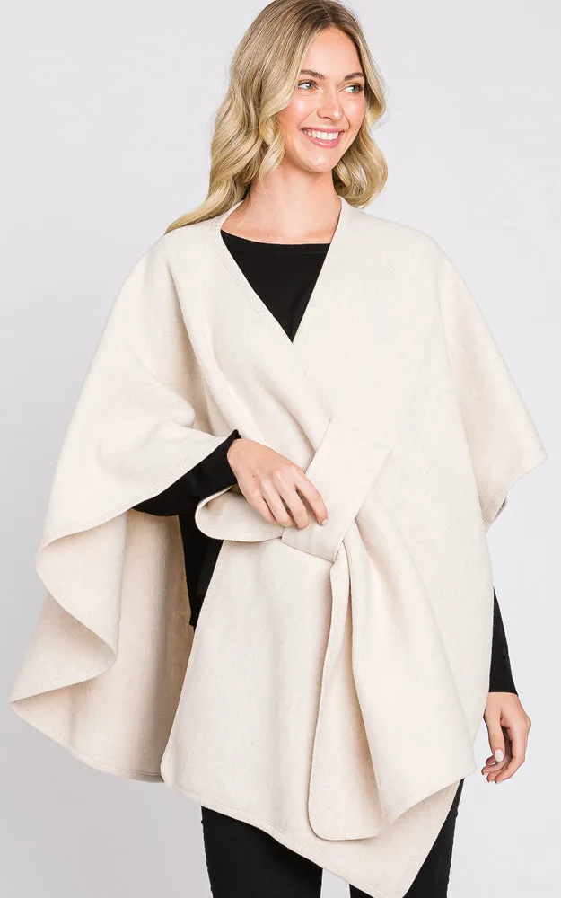 MS0338 Solid Color Interlocking Wrap Cover Up