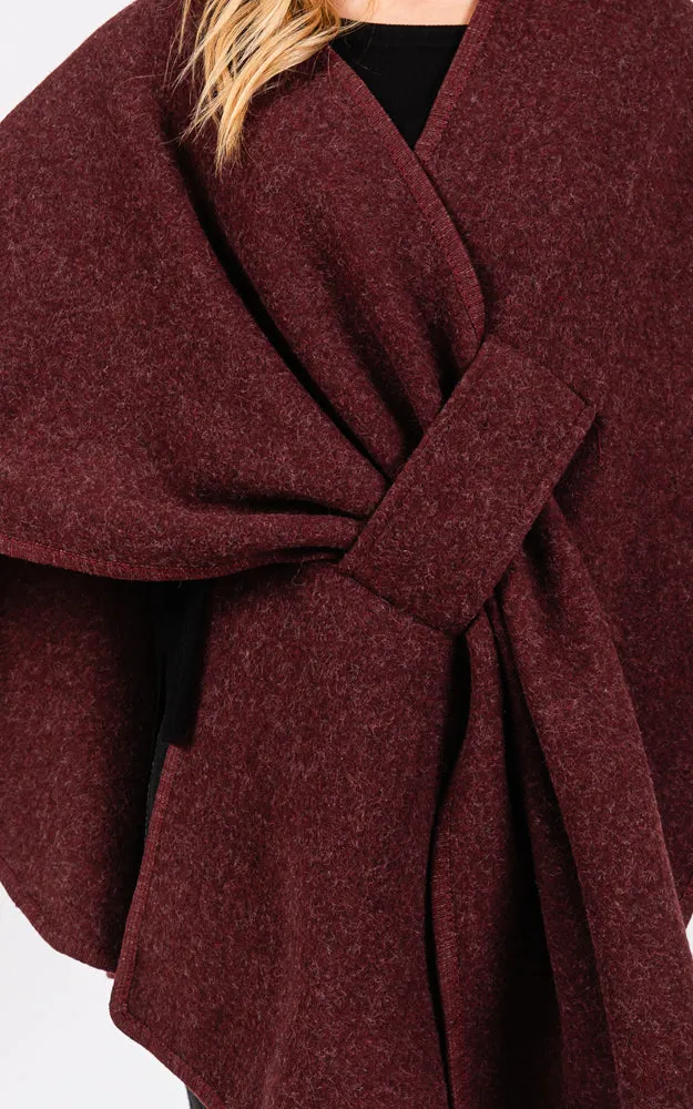 MS0338 Solid Color Interlocking Wrap Cover Up