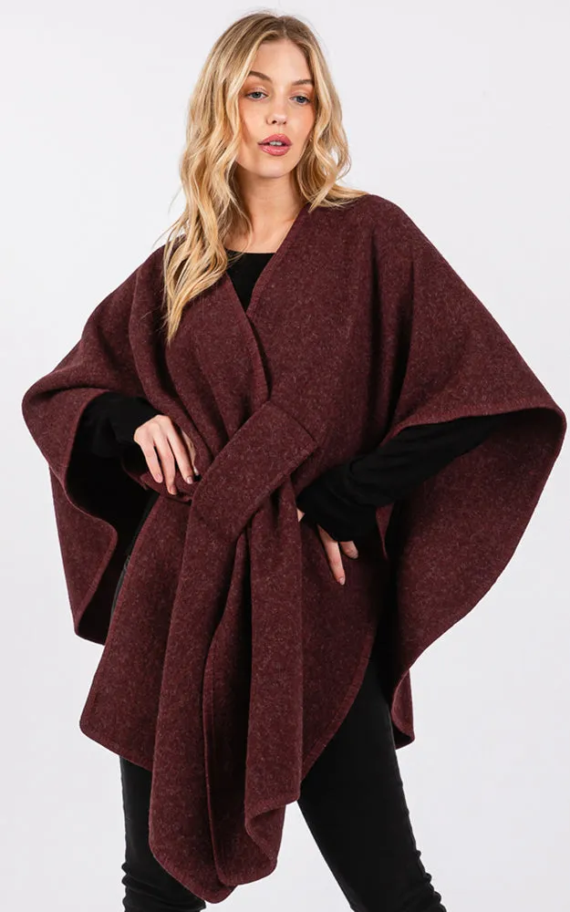 MS0338 Solid Color Interlocking Wrap Cover Up