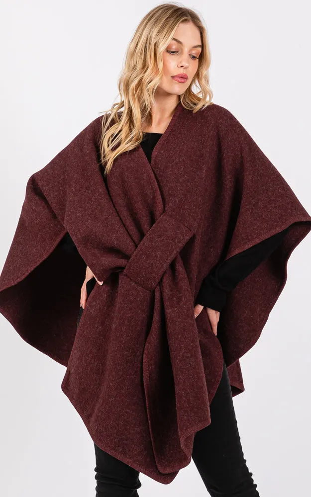 MS0338 Solid Color Interlocking Wrap Cover Up
