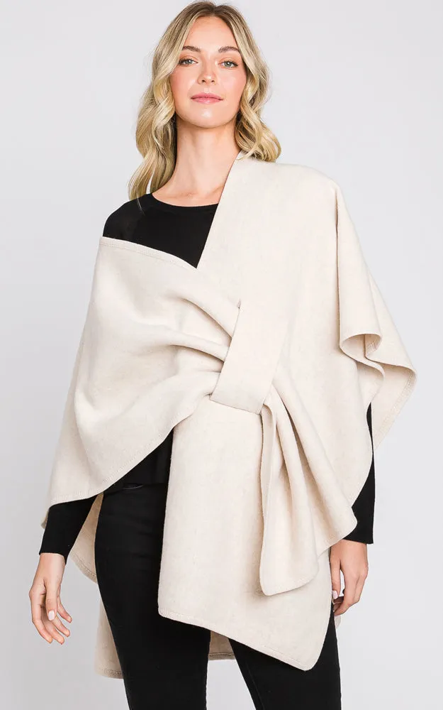 MS0338 Solid Color Interlocking Wrap Cover Up