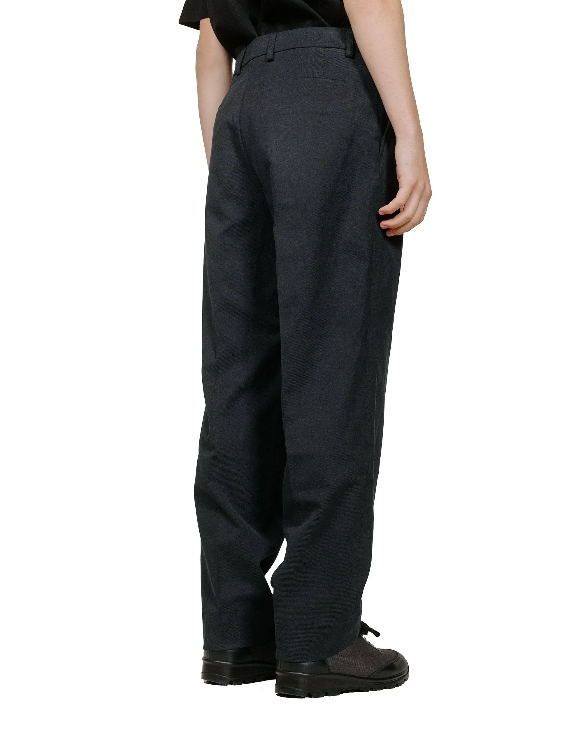 Norse Projects Benn Relaxed Cotton Wool Twill Pleated Trouser Black