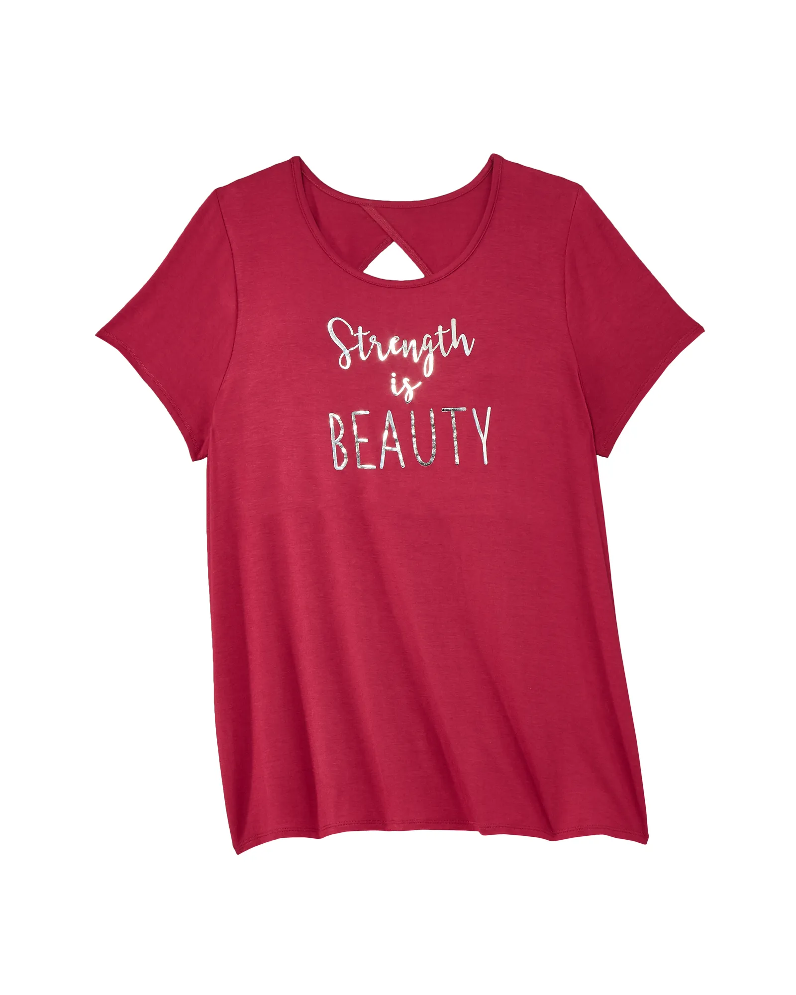 Protea Tee with Keyhole Back | Red / White