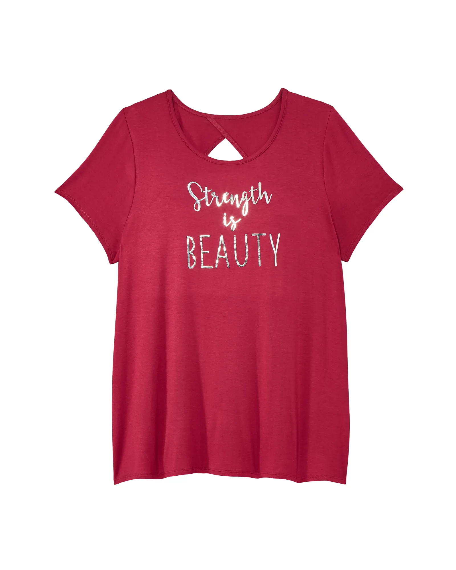 Protea Tee with Keyhole Back | Red / White