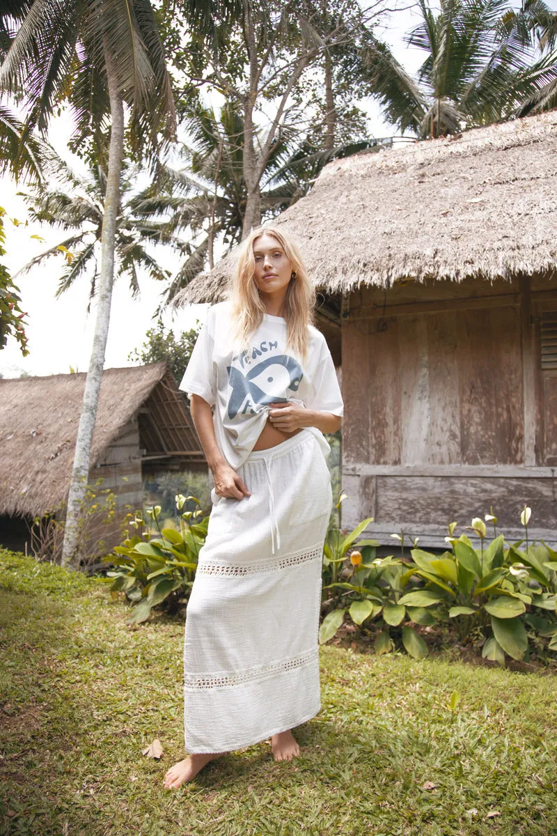QUIET SPACES SKIRT - WHITE
