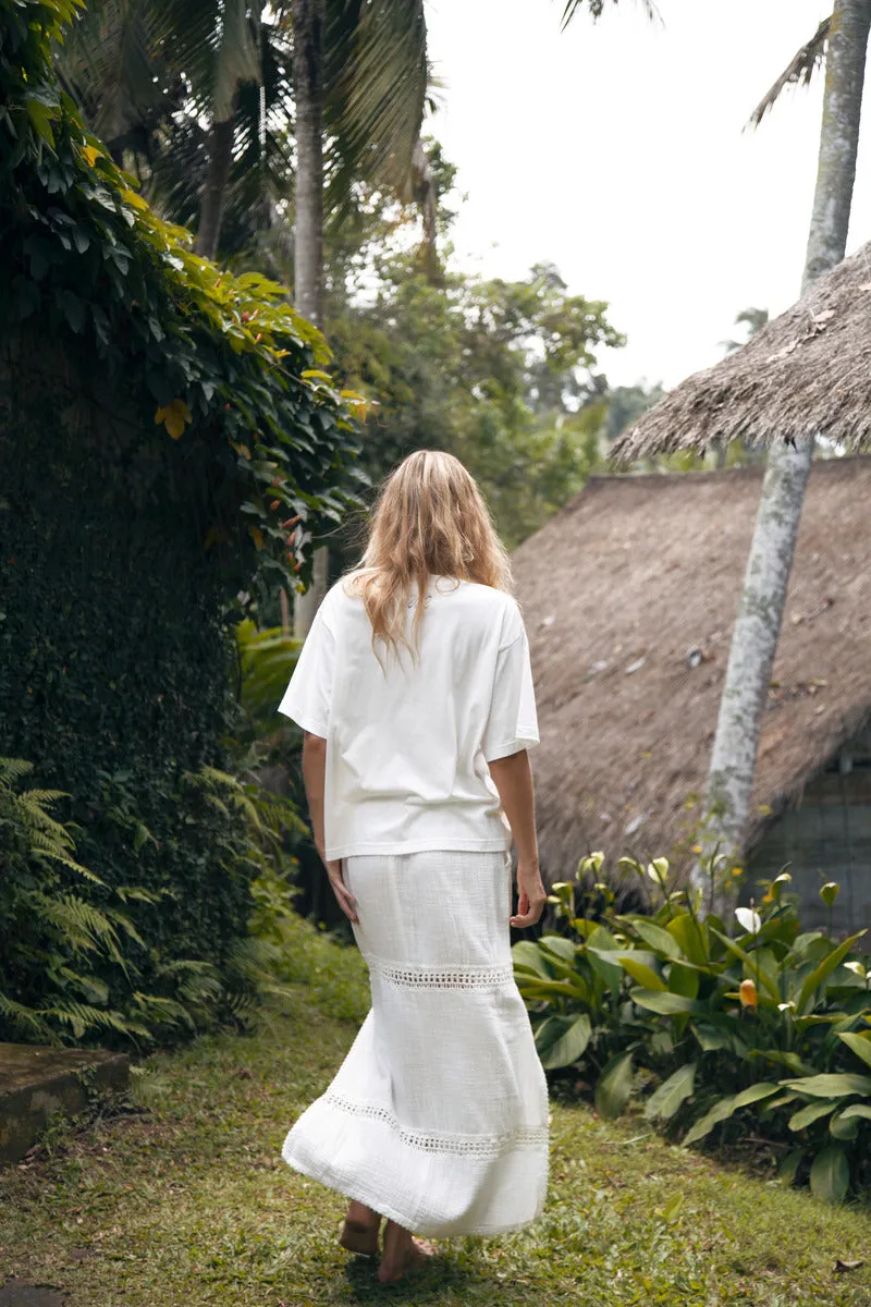 QUIET SPACES SKIRT - WHITE
