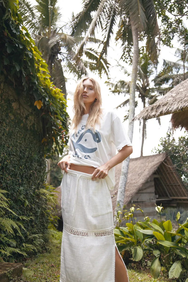 QUIET SPACES SKIRT - WHITE