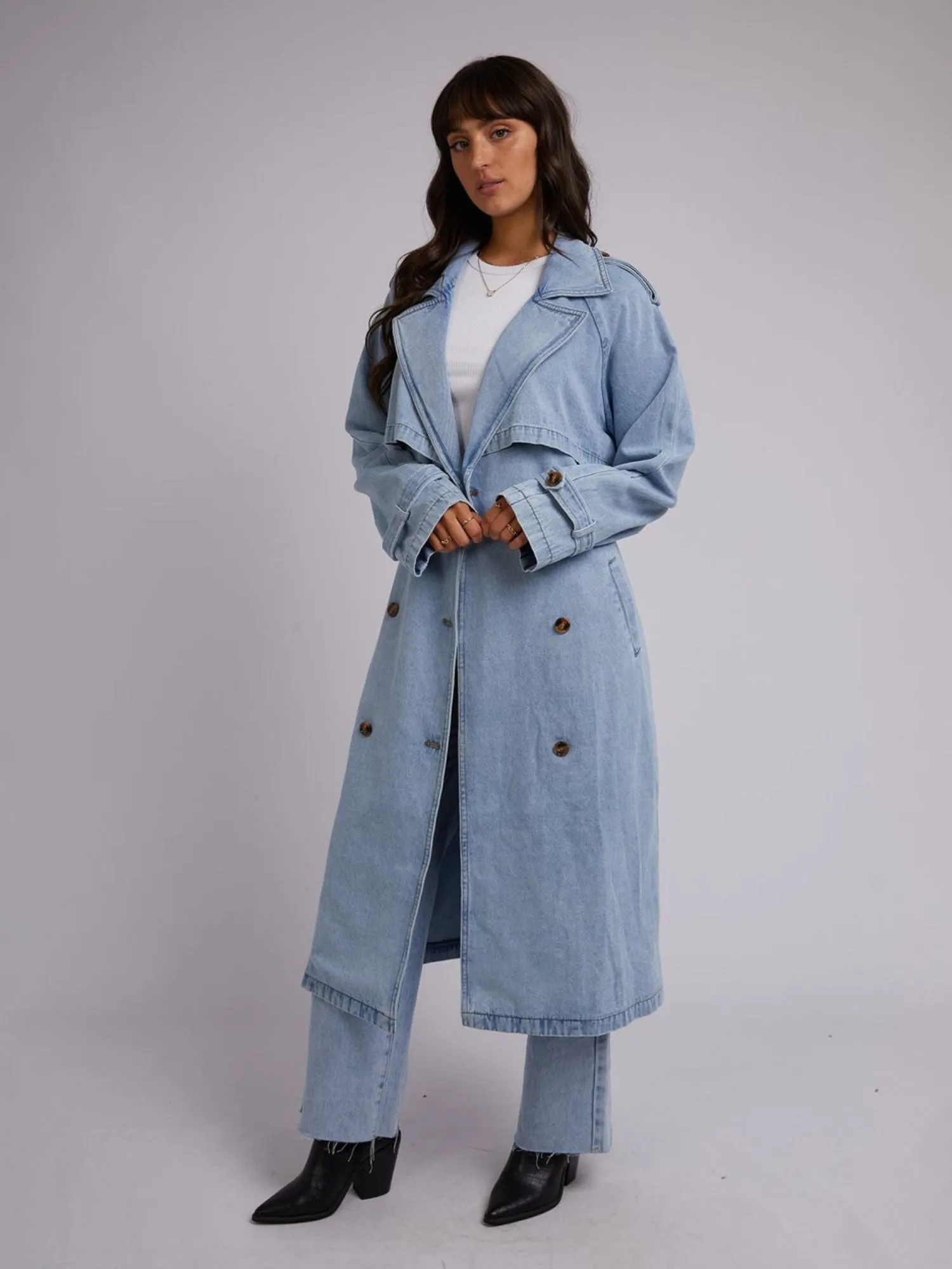 Rio Trench Coat | Denim