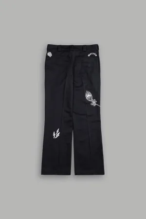 Roses While We're Here Rickies Pants in Black
