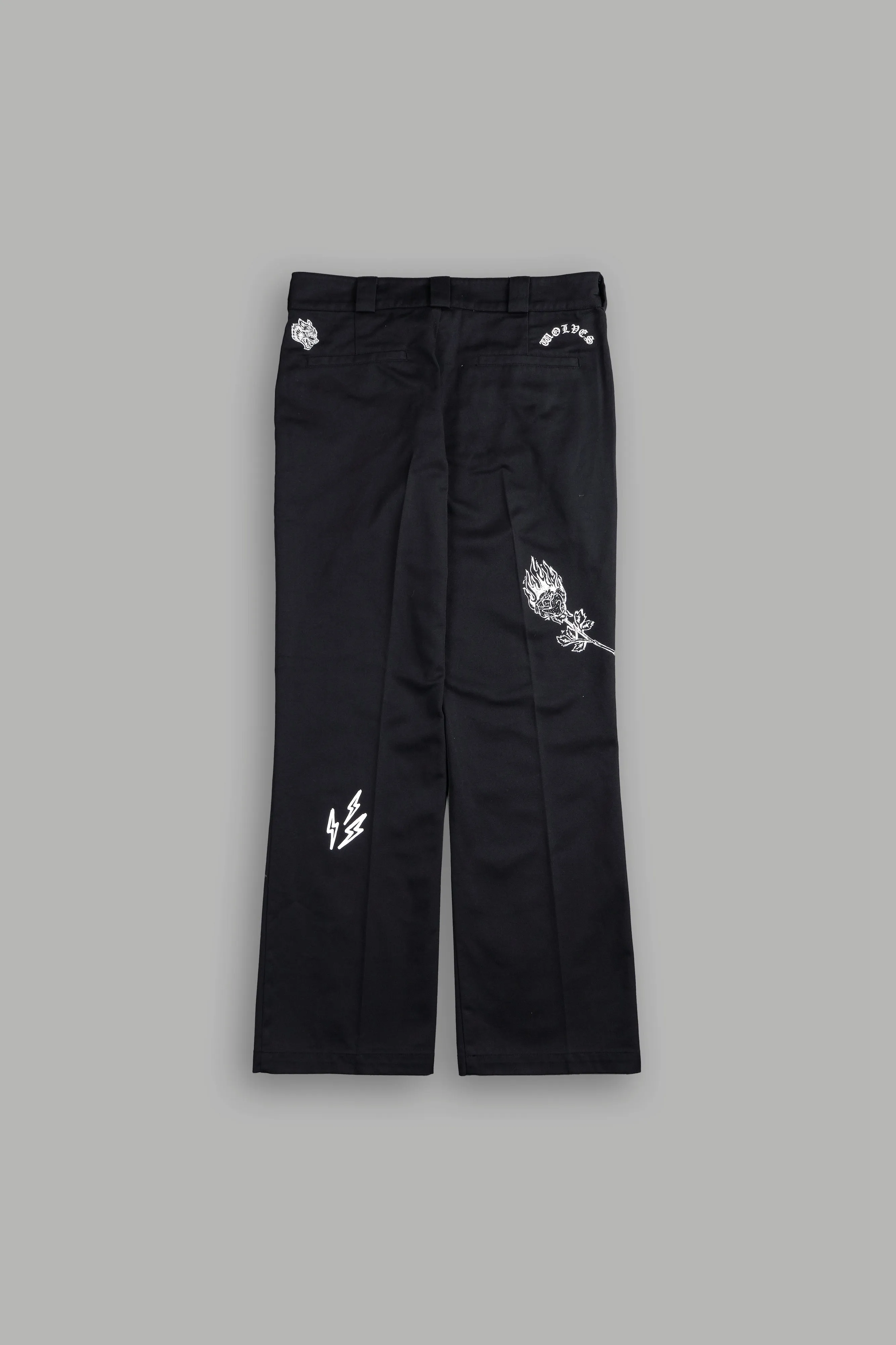 Roses While We're Here Rickies Pants in Black