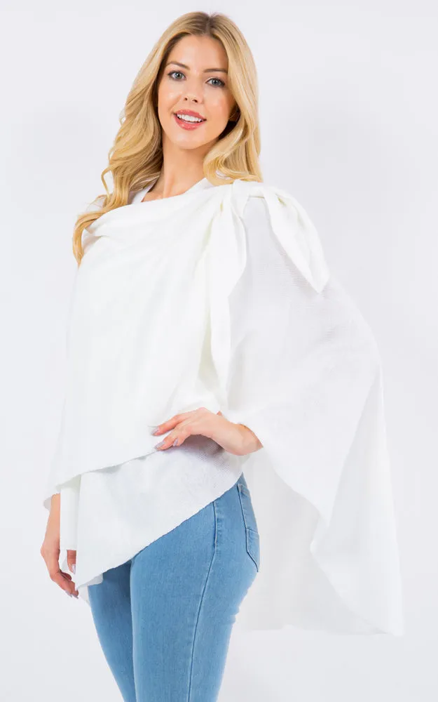 SA4213 Bright Color Shawl with Loop Design