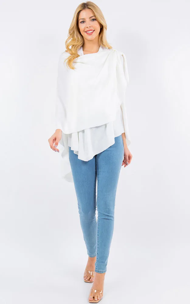 SA4213 Bright Color Shawl with Loop Design