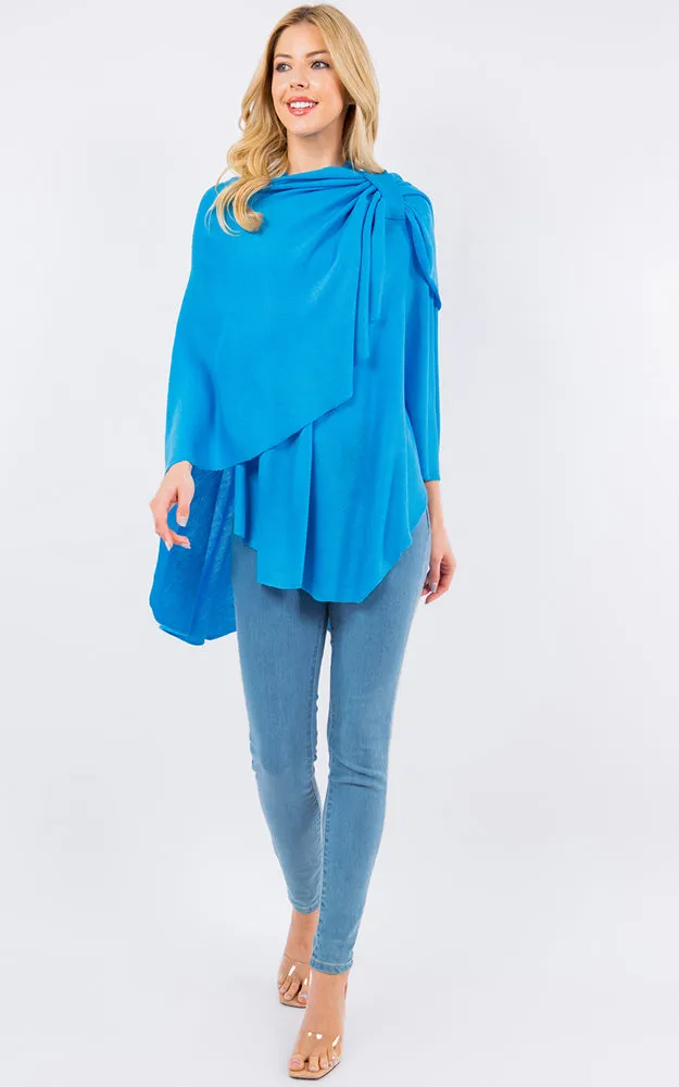 SA4213 Bright Color Shawl with Loop Design