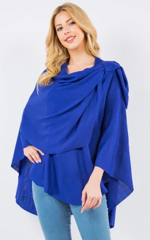 SA4213 Bright Color Shawl with Loop Design