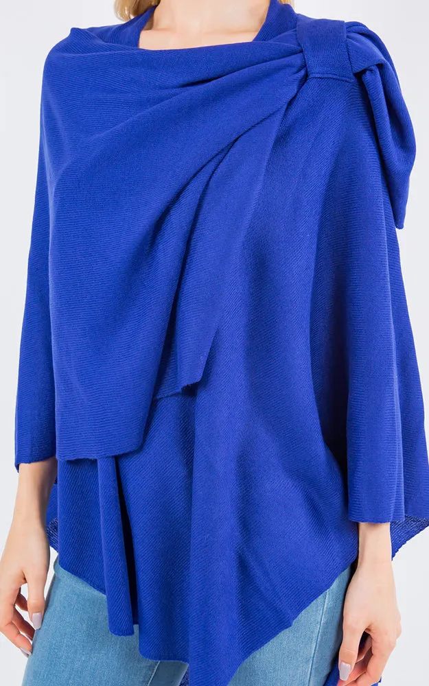 SA4213 Bright Color Shawl with Loop Design