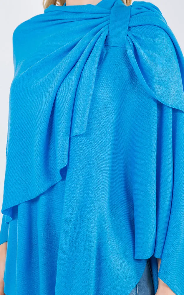 SA4213 Bright Color Shawl with Loop Design