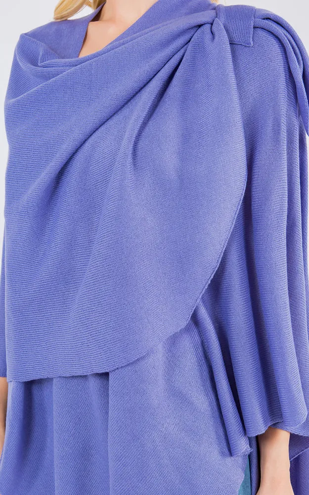 SA4213 Bright Color Shawl with Loop Design
