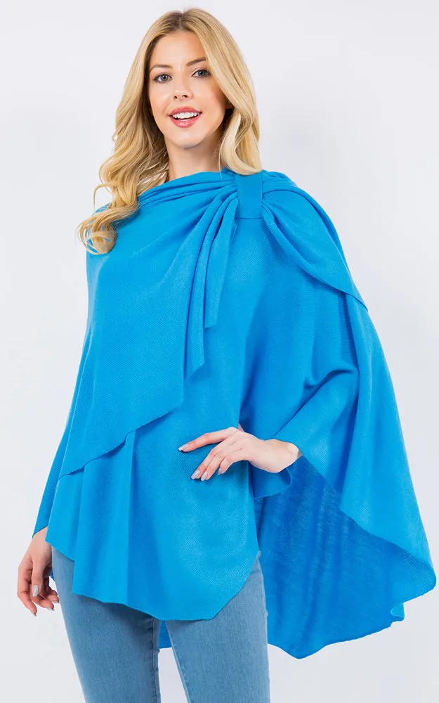 SA4213 Bright Color Shawl with Loop Design