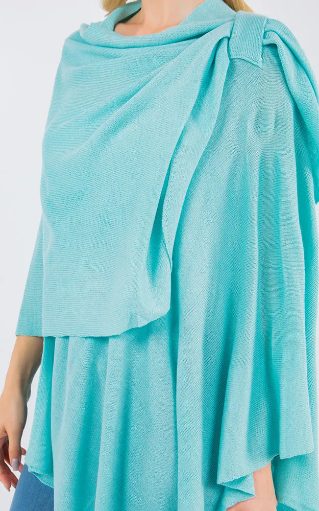 SA4213 Bright Color Shawl with Loop Design