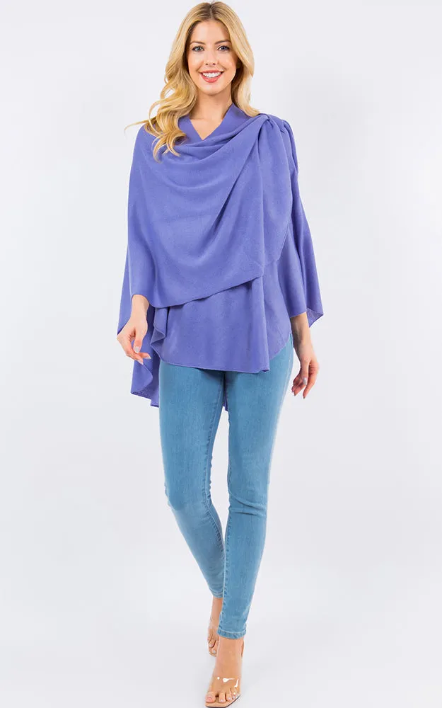 SA4213 Bright Color Shawl with Loop Design