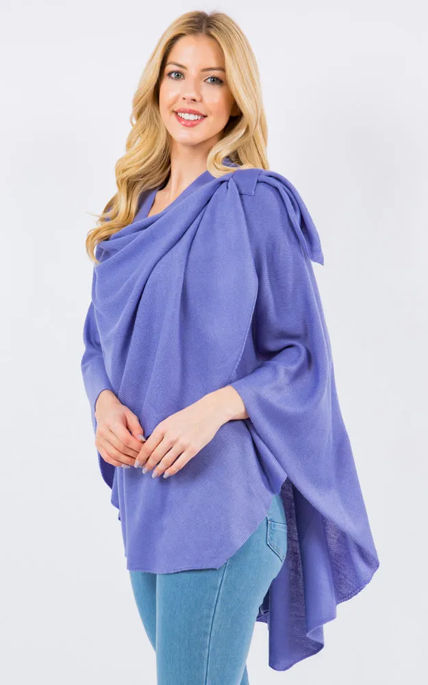 SA4213 Bright Color Shawl with Loop Design