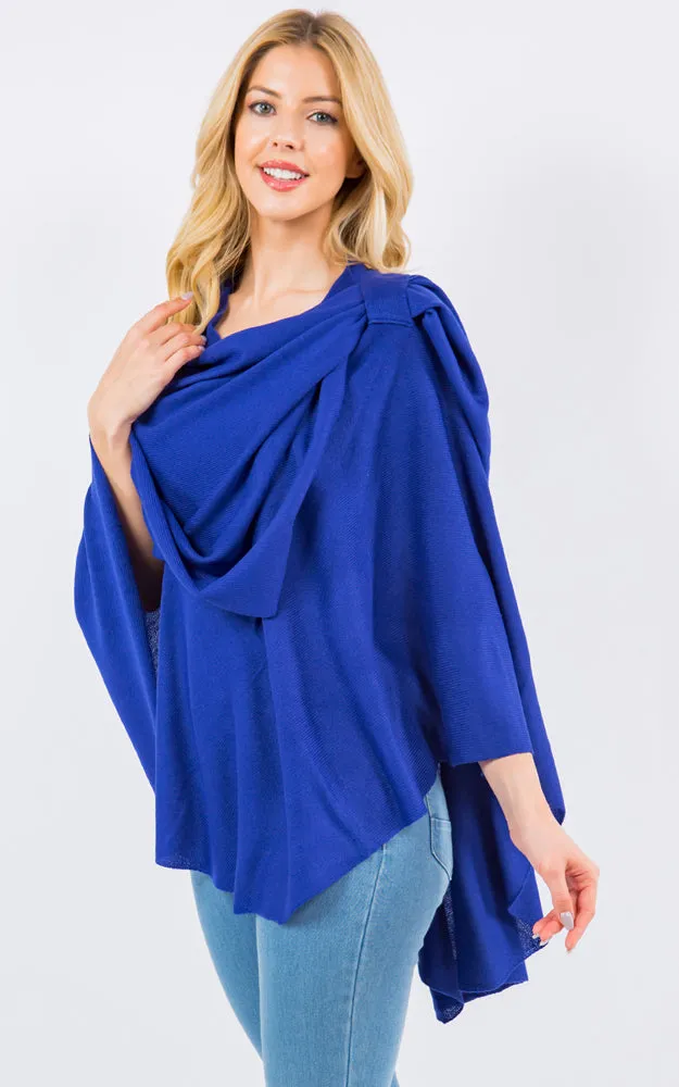 SA4213 Bright Color Shawl with Loop Design