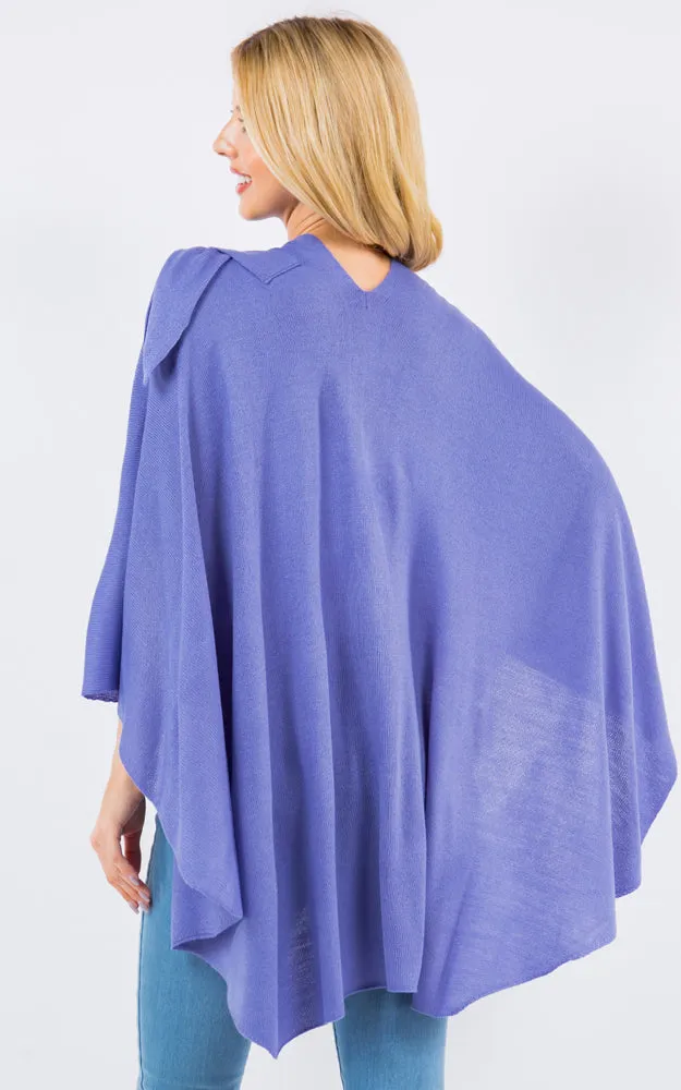 SA4213 Bright Color Shawl with Loop Design