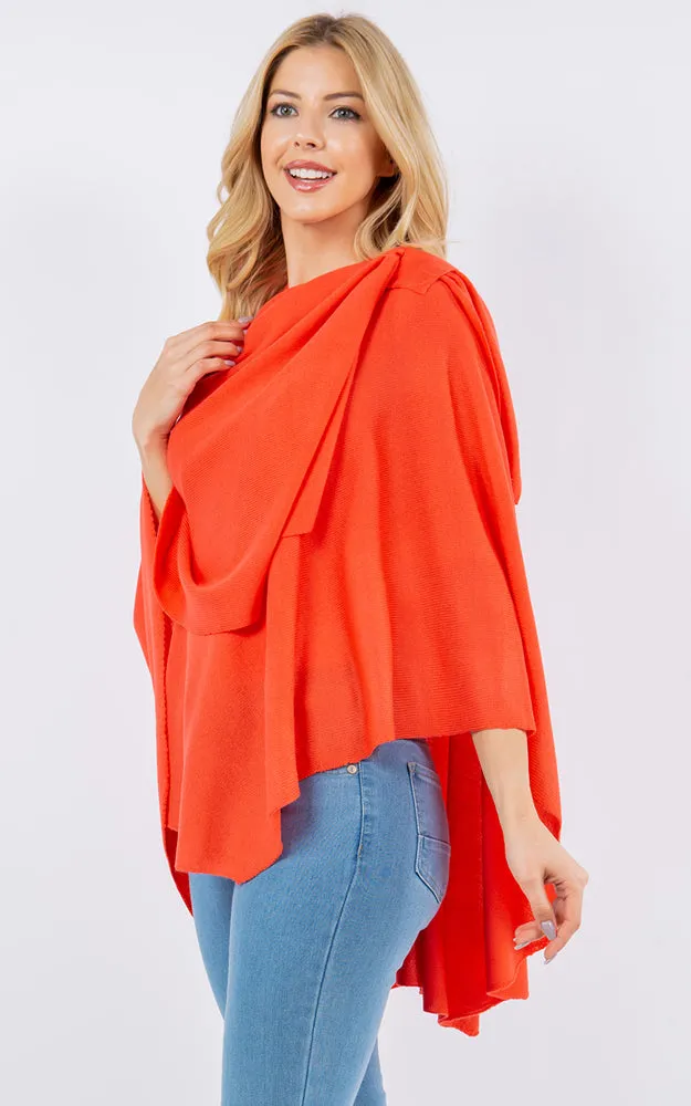 SA4213 Bright Color Shawl with Loop Design