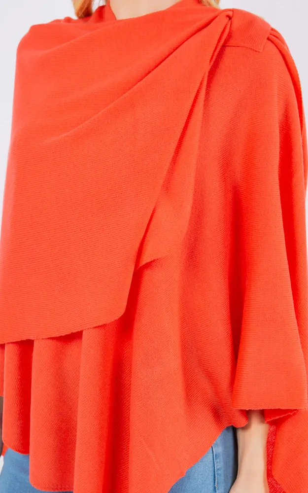 SA4213 Bright Color Shawl with Loop Design