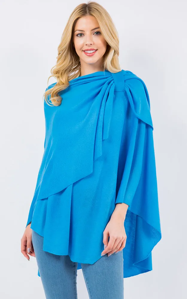 SA4213 Bright Color Shawl with Loop Design