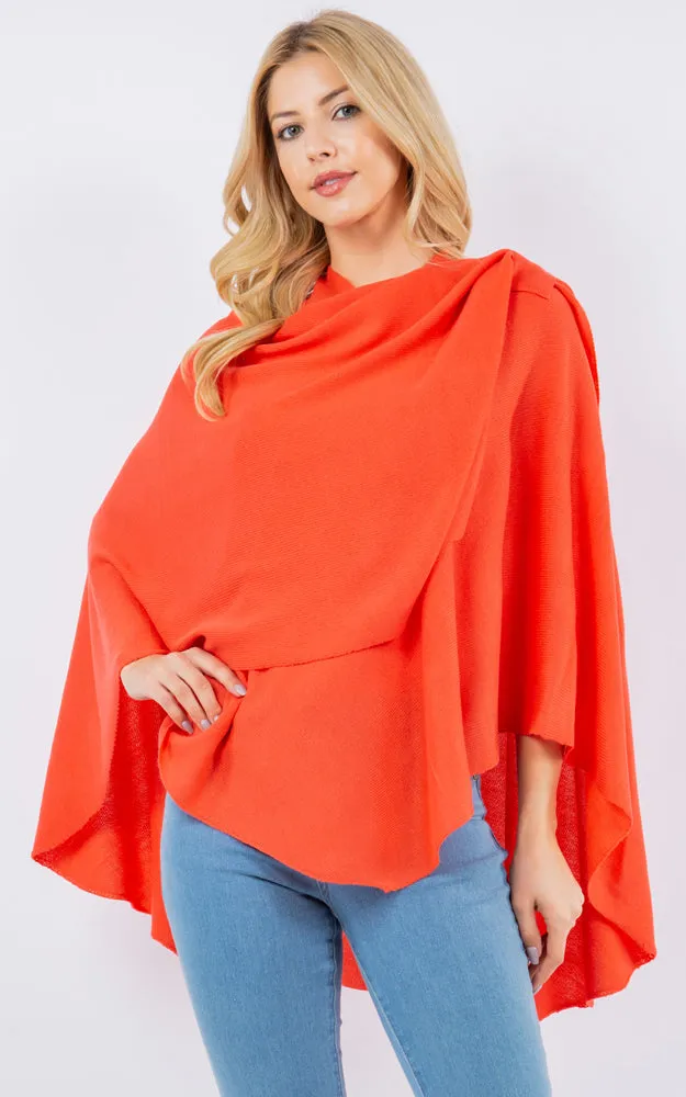 SA4213 Bright Color Shawl with Loop Design