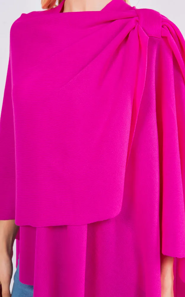 SA4213 Bright Color Shawl with Loop Design