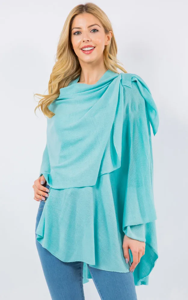 SA4213 Bright Color Shawl with Loop Design