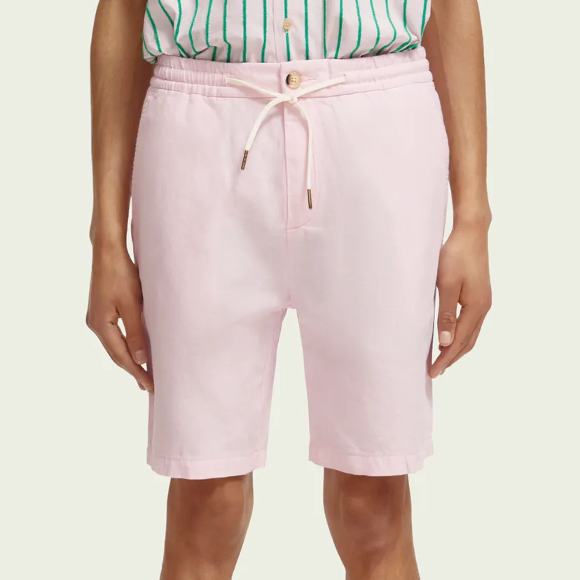 The Fave Linen-Blended Bermuda Shorts (Rose)