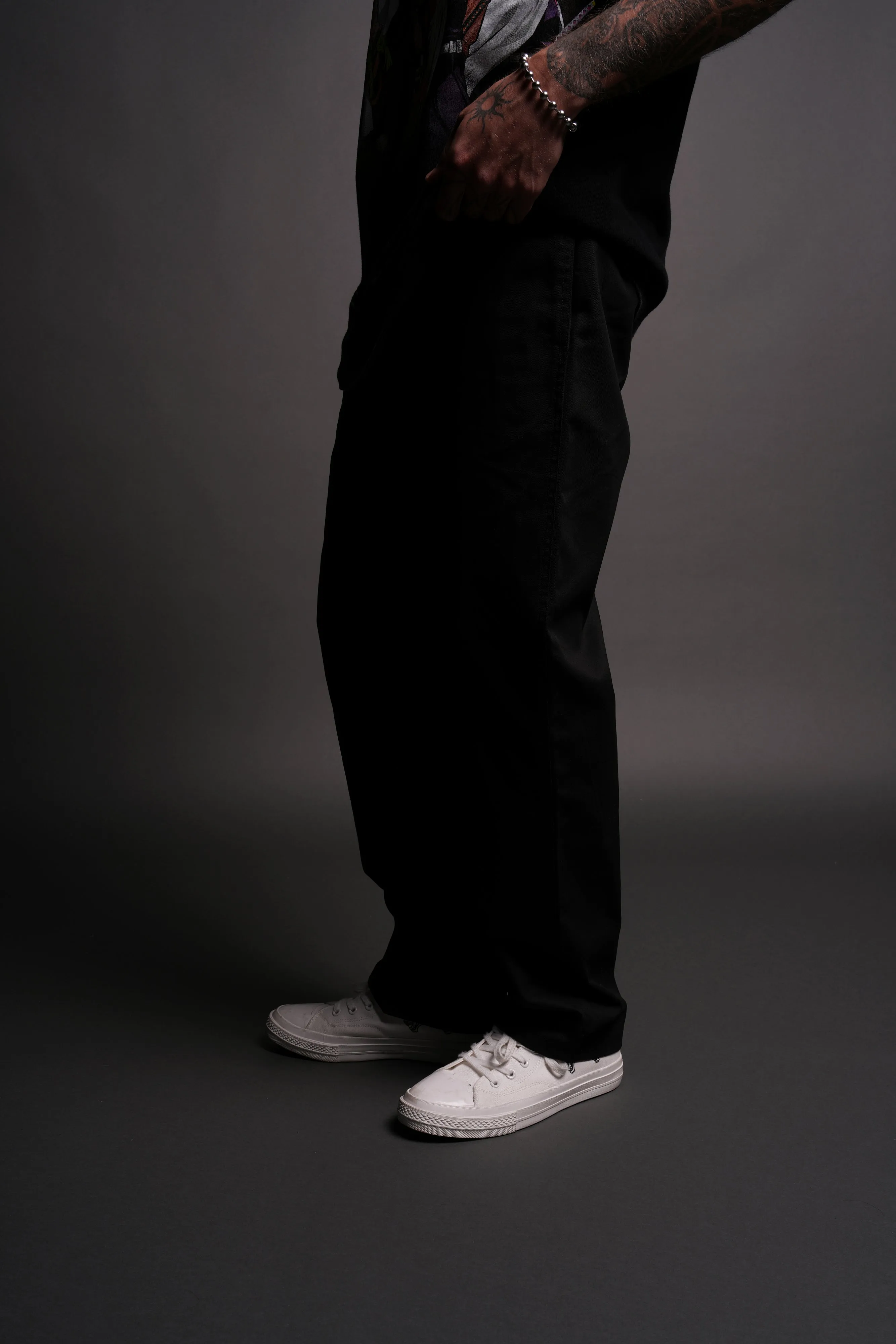 Wolf Chopper Pip Pants in Black